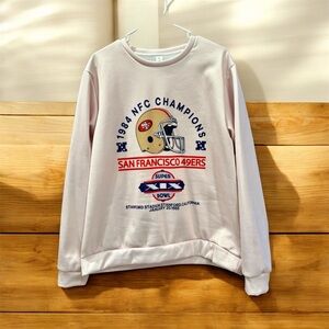 NWOT San Francisco 49ers Crew Neck Polyester Spandex Unisex  Sz L Super Bowl XIX